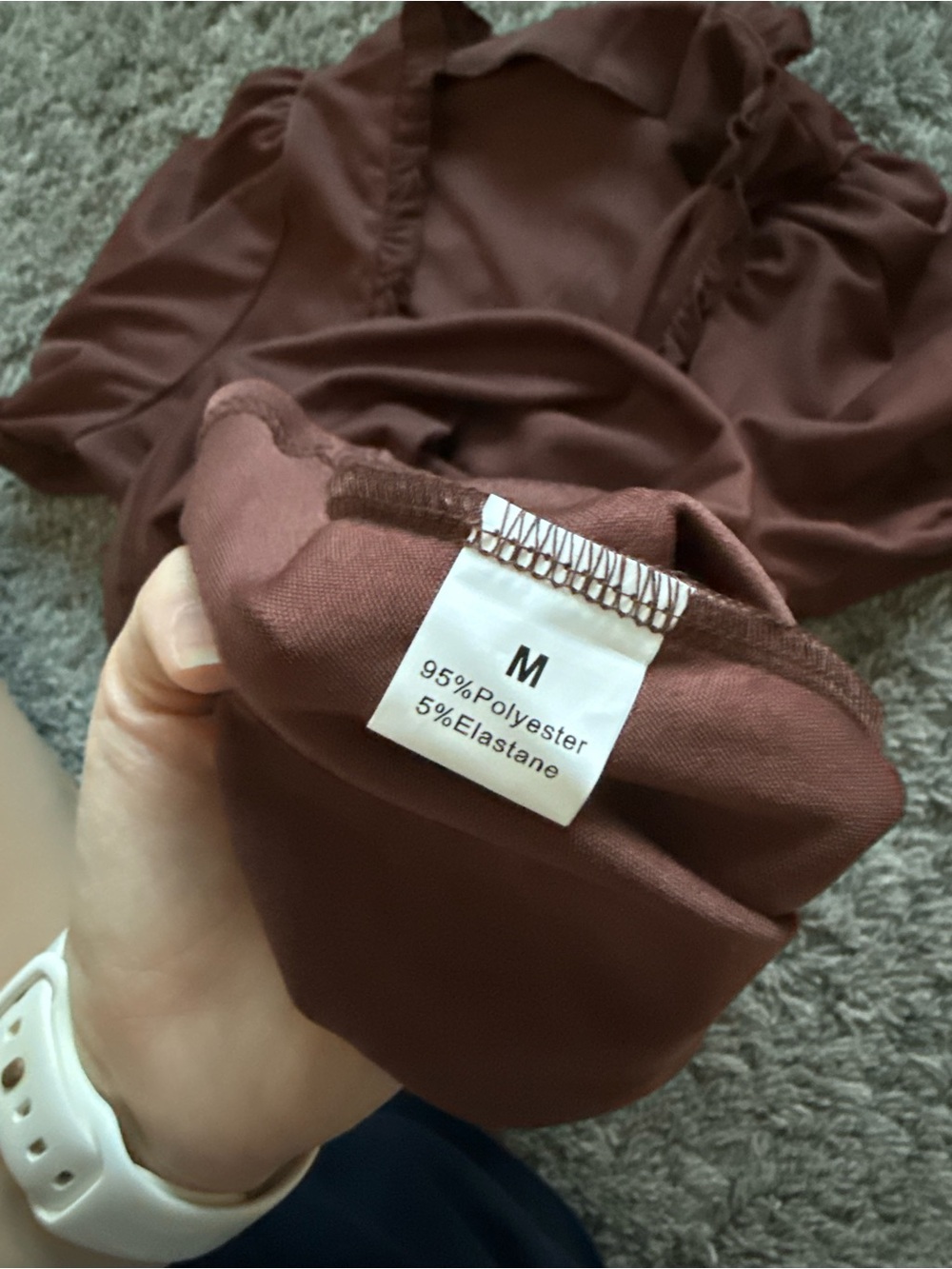 Brown Ruffle-Trim Top - Picture 2 of 2